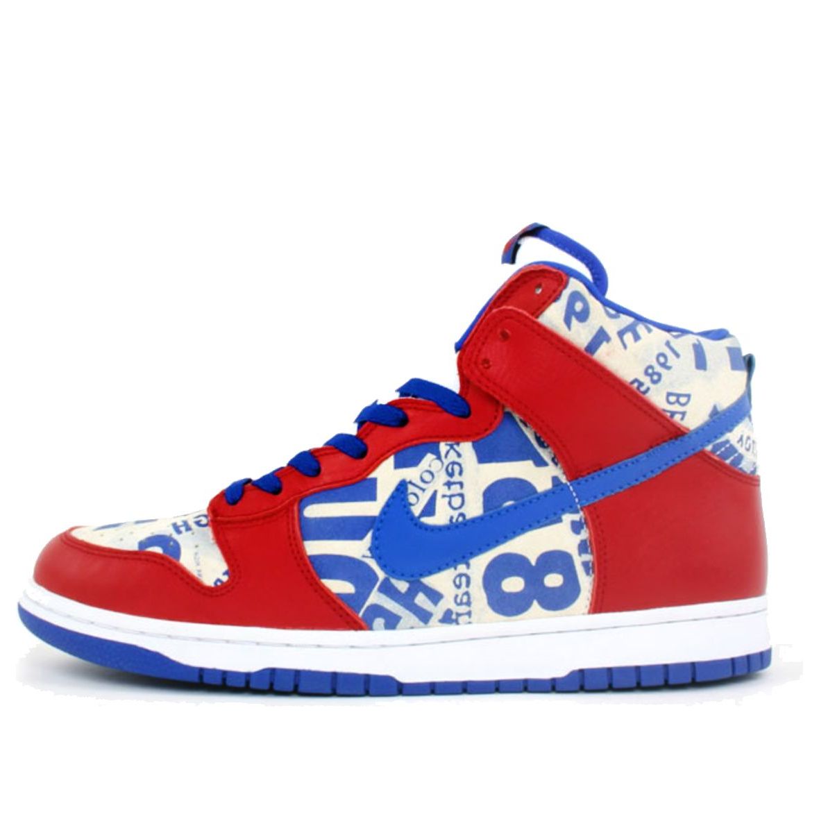 Nike Dunk High LTD 'Newspaper Pack Red White Blue' 308612-641 Iconic Trainers