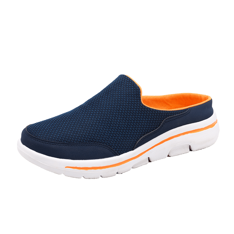 Men Slip-on Mules House Slippers Lightweight Breathable Mesh Non Slip Slippers For Indoor Outdoor Walking Summer