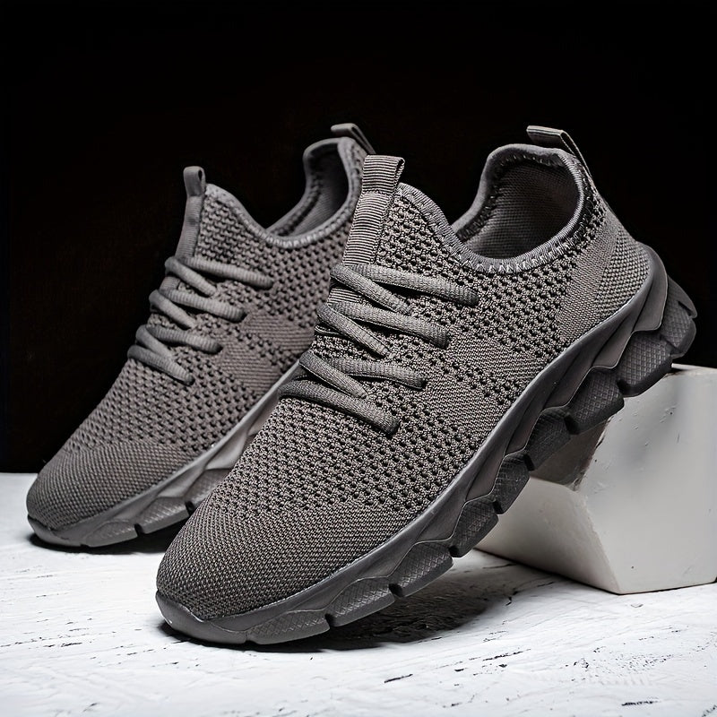 Men's Lace-up Sneakers - Casual Walking Shoes - Comfortable And Breathable Running Shoes - Plus Sizes Available